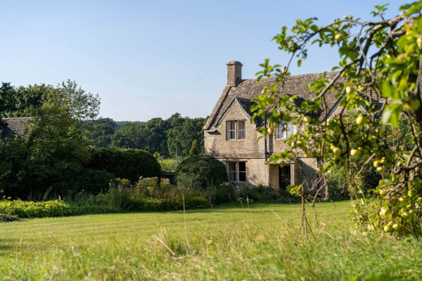 An English cottage in a scenic setting